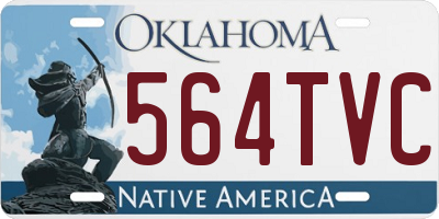 OK license plate 564TVC