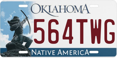 OK license plate 564TWG