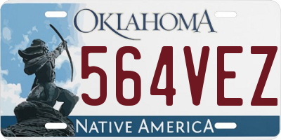 OK license plate 564VEZ
