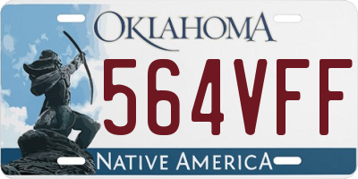 OK license plate 564VFF