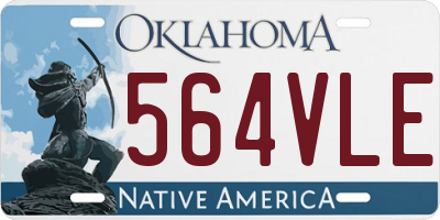 OK license plate 564VLE