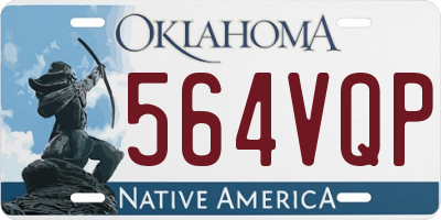 OK license plate 564VQP