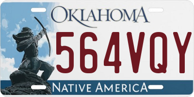 OK license plate 564VQY