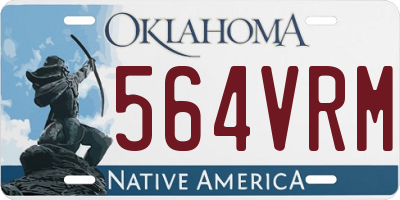 OK license plate 564VRM