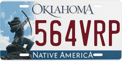 OK license plate 564VRP
