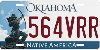 OK license plate 564VRR