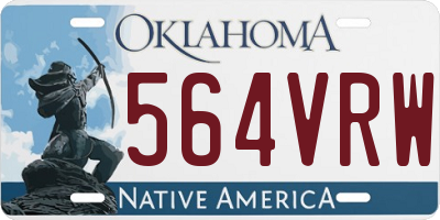 OK license plate 564VRW