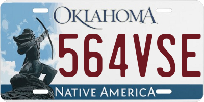 OK license plate 564VSE