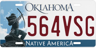 OK license plate 564VSG