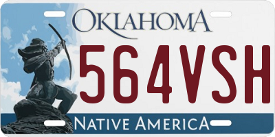 OK license plate 564VSH