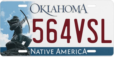 OK license plate 564VSL