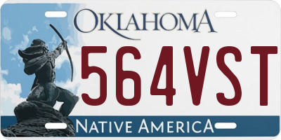 OK license plate 564VST