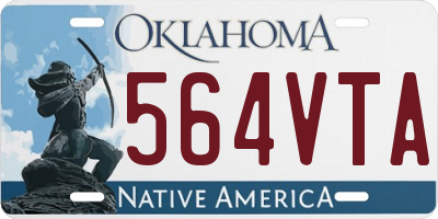 OK license plate 564VTA