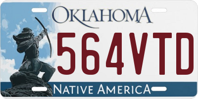 OK license plate 564VTD