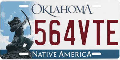 OK license plate 564VTE