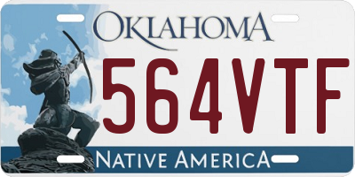 OK license plate 564VTF