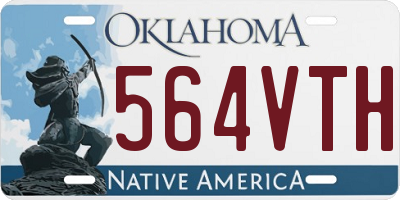 OK license plate 564VTH