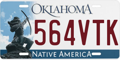 OK license plate 564VTK