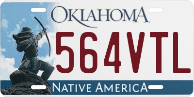 OK license plate 564VTL
