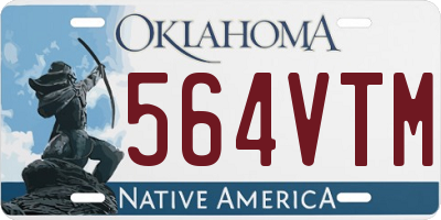 OK license plate 564VTM