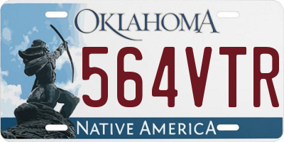 OK license plate 564VTR