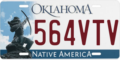 OK license plate 564VTV