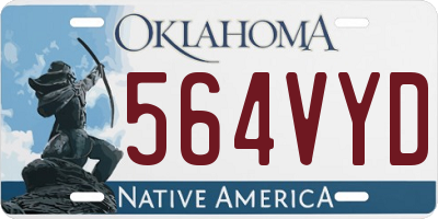 OK license plate 564VYD