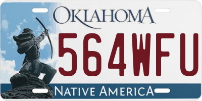 OK license plate 564WFU