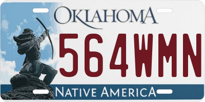 OK license plate 564WMN