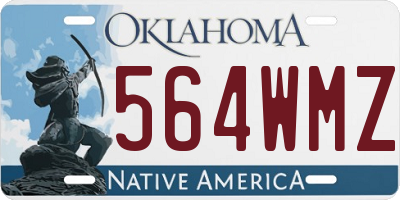 OK license plate 564WMZ