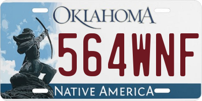 OK license plate 564WNF