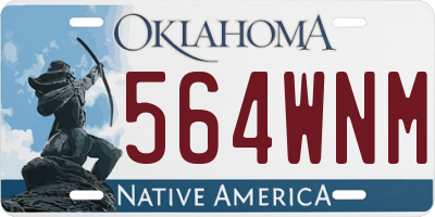 OK license plate 564WNM