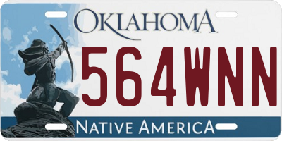 OK license plate 564WNN