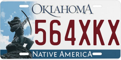 OK license plate 564XKX