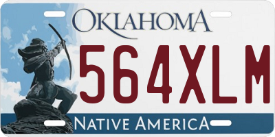 OK license plate 564XLM