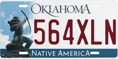 OK license plate 564XLN
