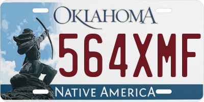 OK license plate 564XMF