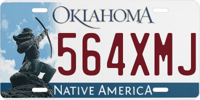 OK license plate 564XMJ