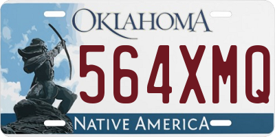 OK license plate 564XMQ