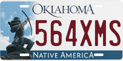 OK license plate 564XMS