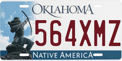 OK license plate 564XMZ