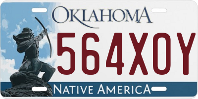 OK license plate 564XOY