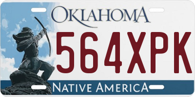 OK license plate 564XPK