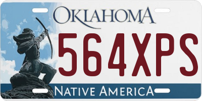 OK license plate 564XPS