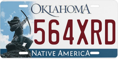 OK license plate 564XRD
