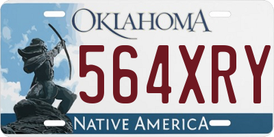 OK license plate 564XRY