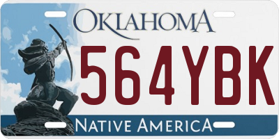 OK license plate 564YBK