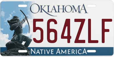 OK license plate 564ZLF