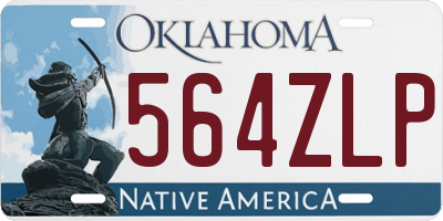 OK license plate 564ZLP