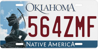 OK license plate 564ZMF